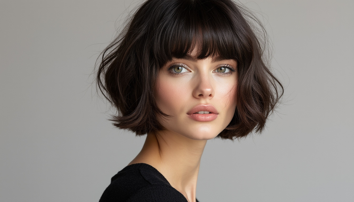 découvrez la coupe carré avec frange rideau, un style tendance et élégant qui met en valeur votre visage avec douceur et modernité.