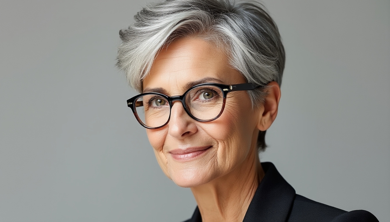 découvrez des idées élégantes de coupe de cheveux courts pour femme de 70 ans portant des lunettes, alliant style et confort pour sublimer votre beauté naturelle.
