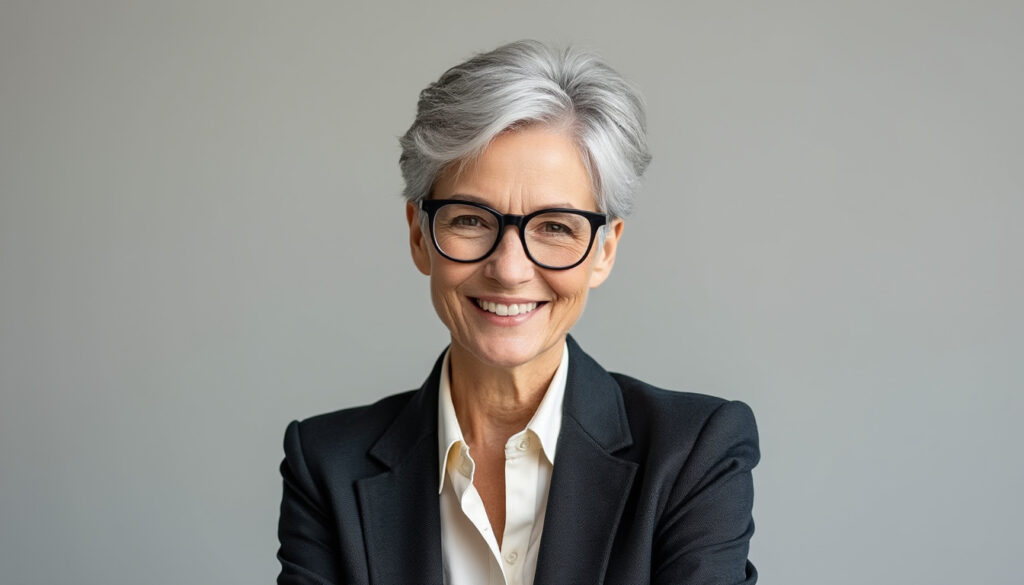 découvrez des idées de coupes de cheveux courtes élégantes pour les femmes de 70 ans portant des lunettes, alliant style et confort au quotidien.