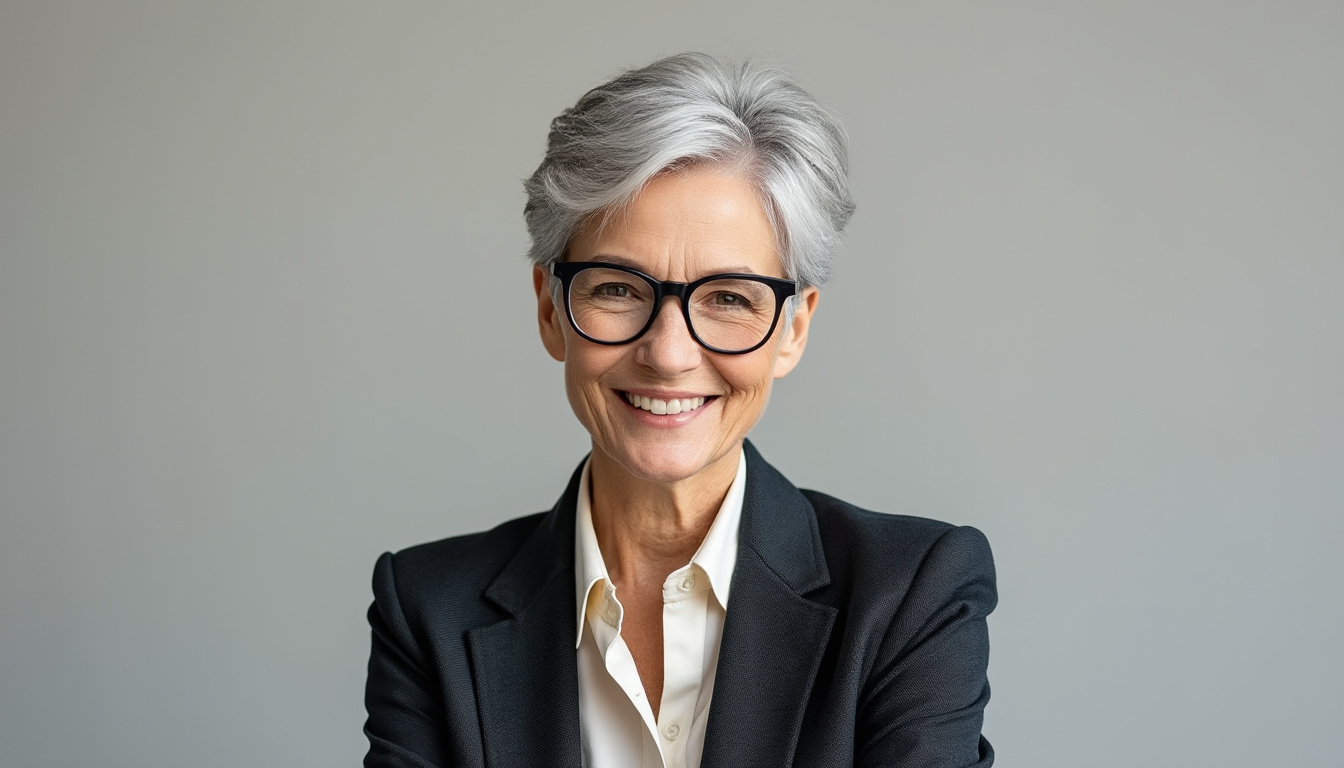 découvrez des idées de coupes de cheveux courtes élégantes pour les femmes de 70 ans portant des lunettes, alliant style et confort au quotidien.